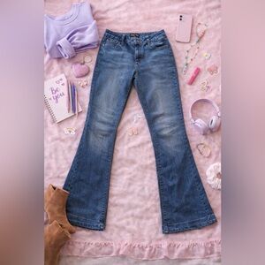 LEI Y2K Bootcut Jeans Juniors Size 9 Medium Wash Sophie Hipster Flare